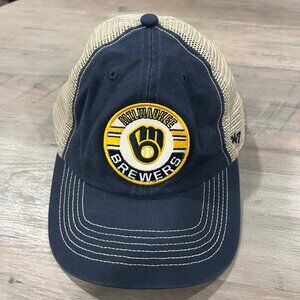 Milwaukee Brewers Classic Mesh Trucker Baseball Cap Soft Structured Embroidered